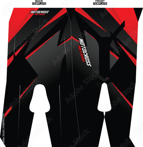 Print-ready sublimation motocross pants design