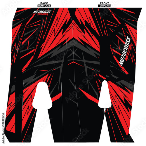 Print-ready sublimation motocross pants design
