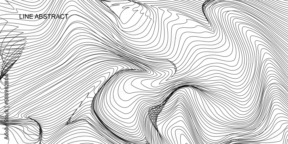 abstract wave texture white background vector lines