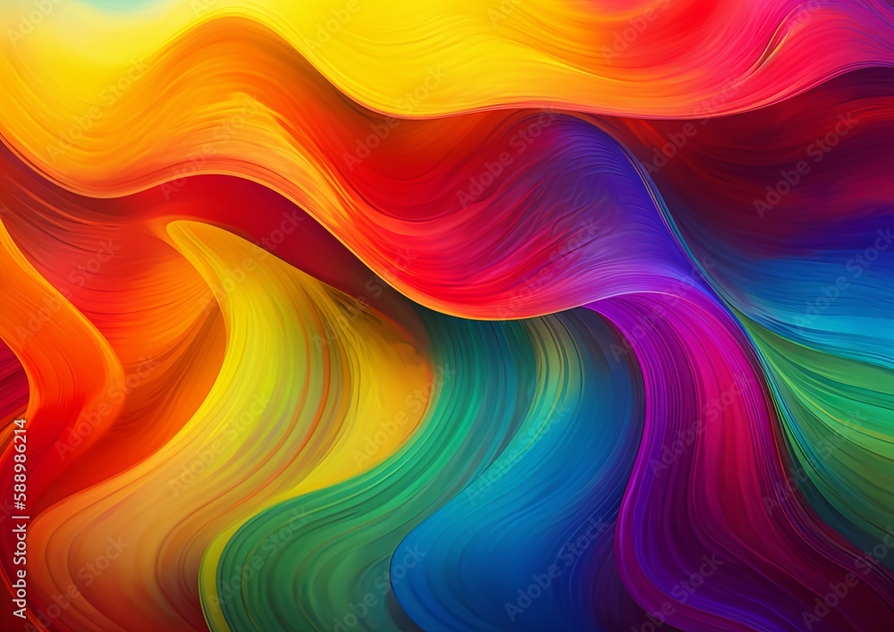 Abstract colorful light spectrum background. Generative AI.