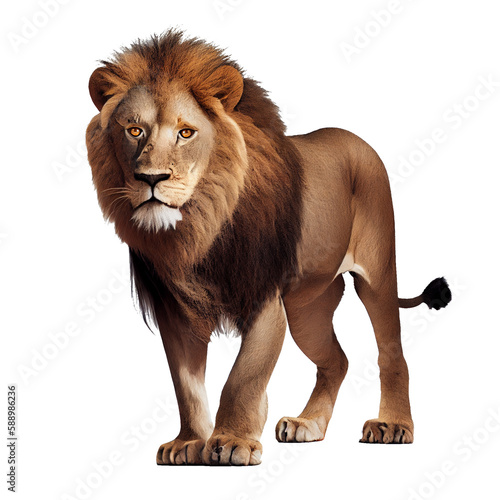 lion isolated on white