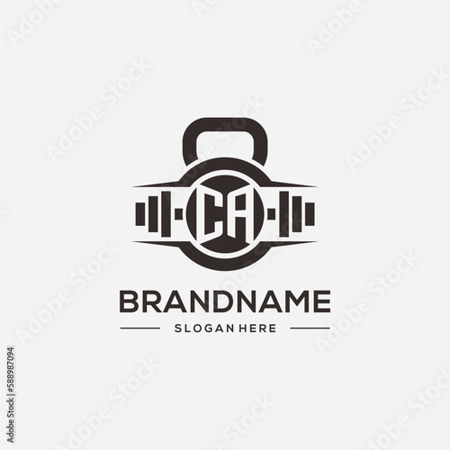 Initial CA fitness logo design inspiration