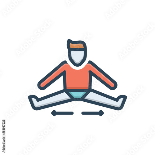 Color illustration icon for stretch 