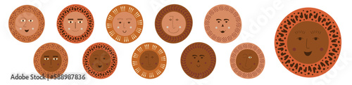 Male bizarre visage, abstract personage, mascot design, funny face, cute icon