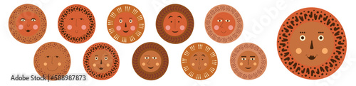 Male bizarre visage, abstract personage, mascot design, funny face, cute icon