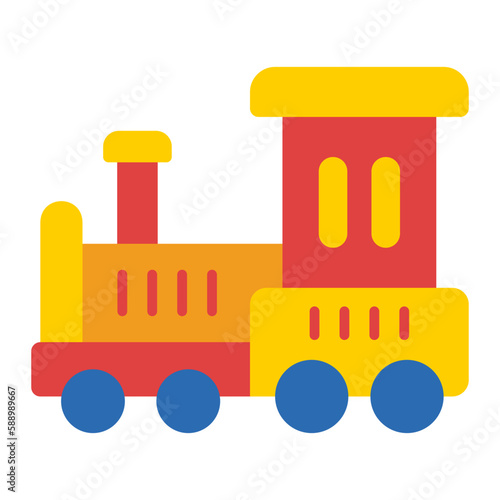 Toy Train Flat Icon