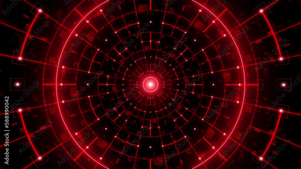 Pulsing red circle digital background Pulsing red circle digital background