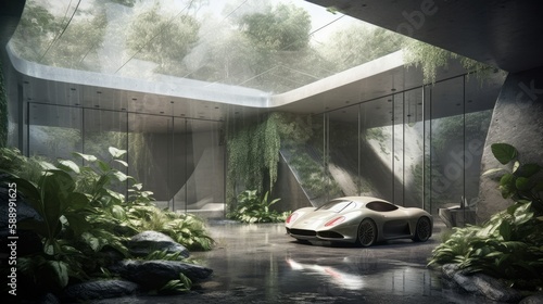 Minimalist Living with a Self-Sustaining Ecosystem and Luxurious Ride: The Perfect Blend of Sustainability and Comfort, Generative AI