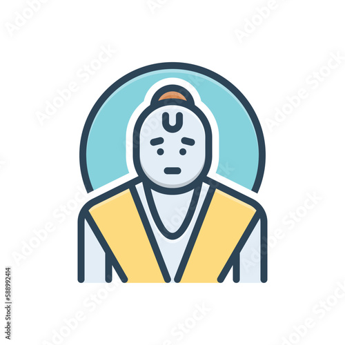 Color illustration icon for conventional 