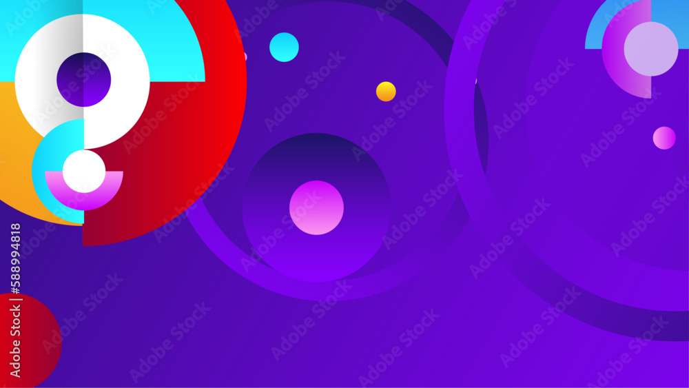 Fototapeta premium Gradient geometric round shapes background