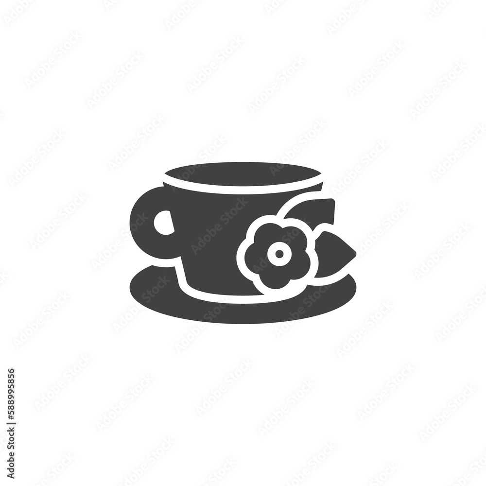 Herbal tea cup vector icon Herbal tea cup vector icon