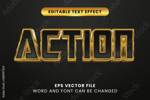 luxury black gold 3d editable vector text effect