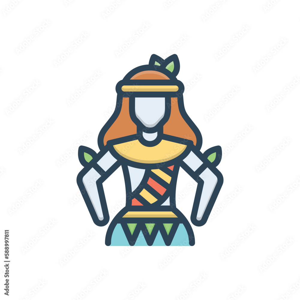 Color illustration icon for tribe 