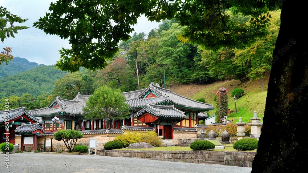 Beautiful scenery of Haeinsa Temple in Korea Beautiful scenery of Haeinsa Temple in Korea