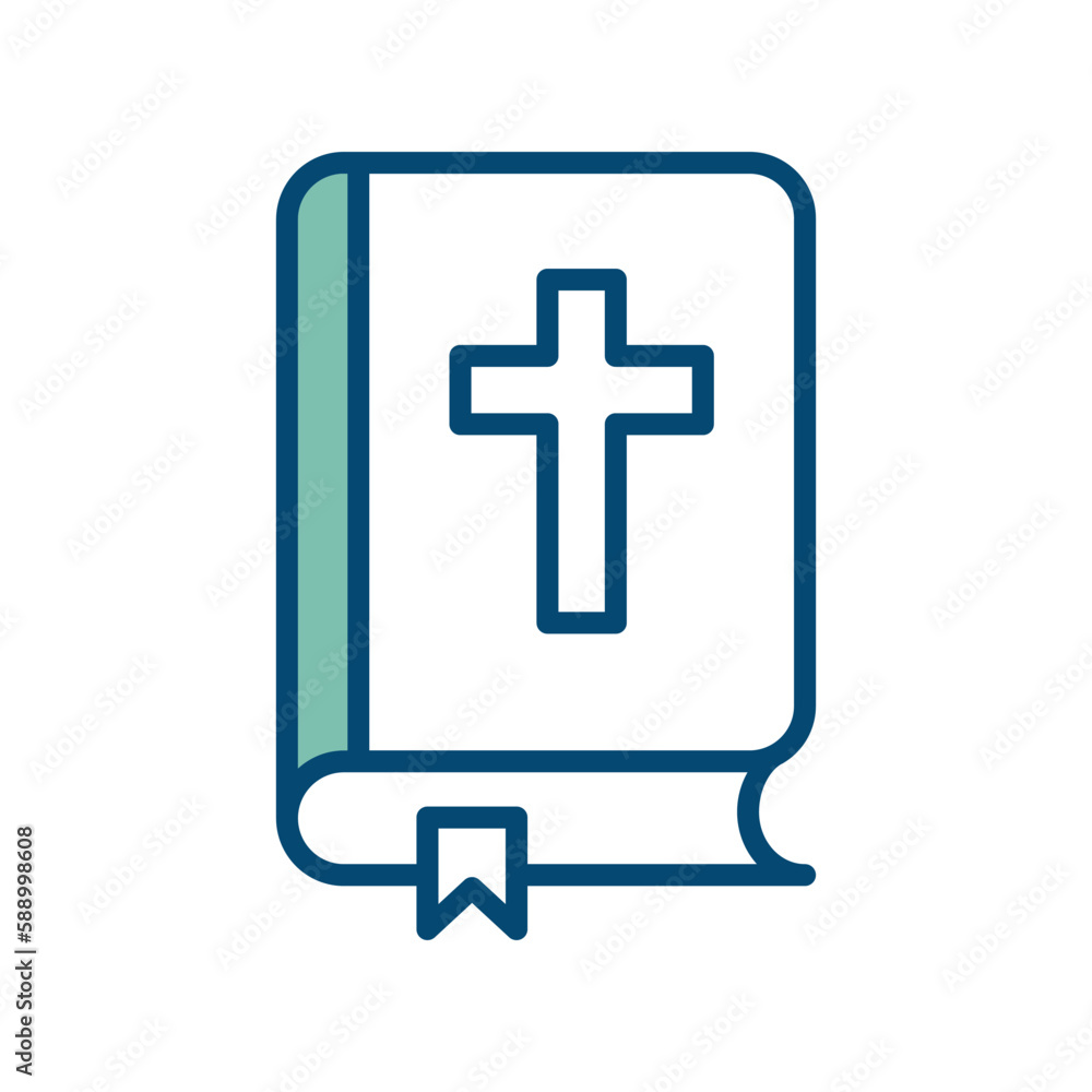 bible icon vector design template in white background bible icon vector design template in white background