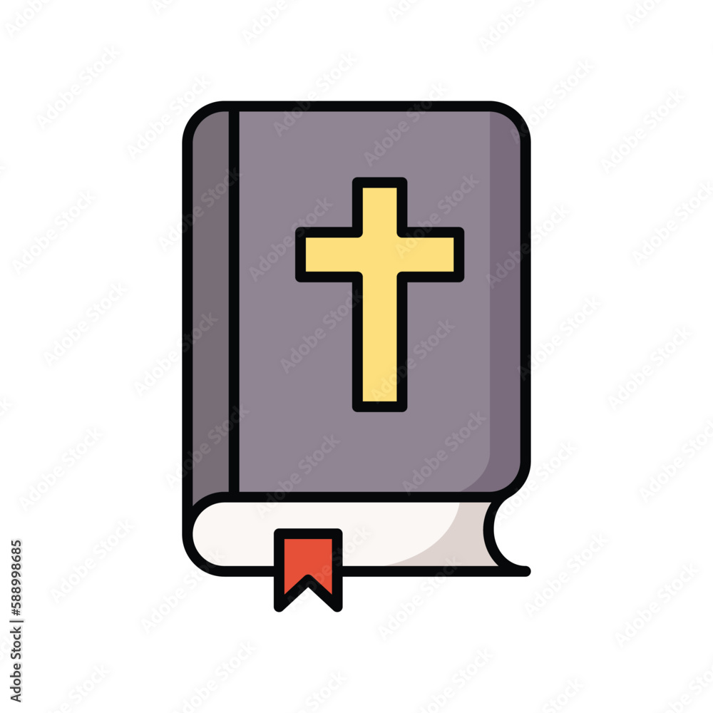 bible icon vector design template in white background bible icon vector design template in white background