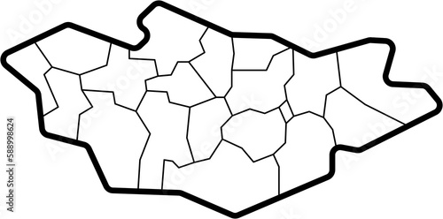 drawing of mongolia map.