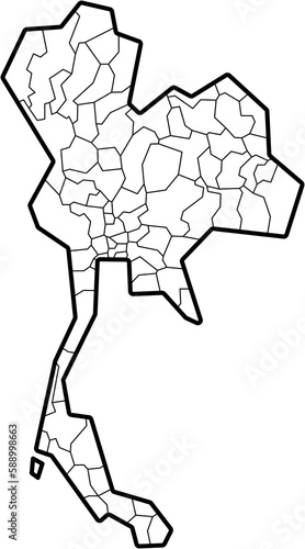 drawing of thailand map.