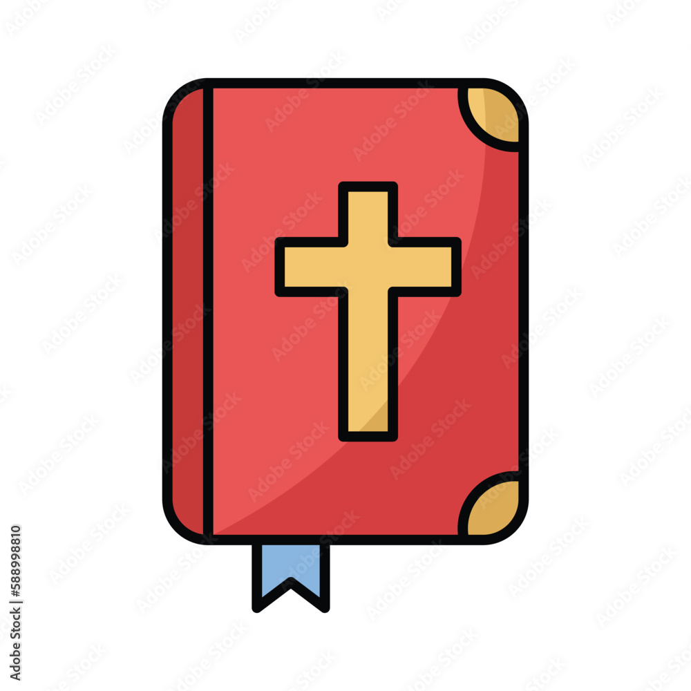 Fototapeta premium bible icon vector design template in white background