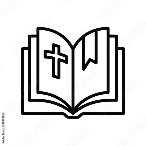 bible icon vector design template in white background