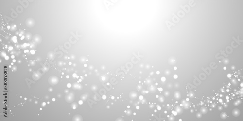 silver background bokeh bling snow flake confetti