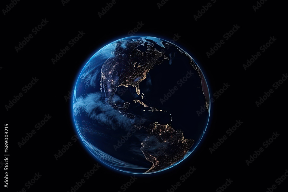 Earth network satellites connected Earth network satellites connected