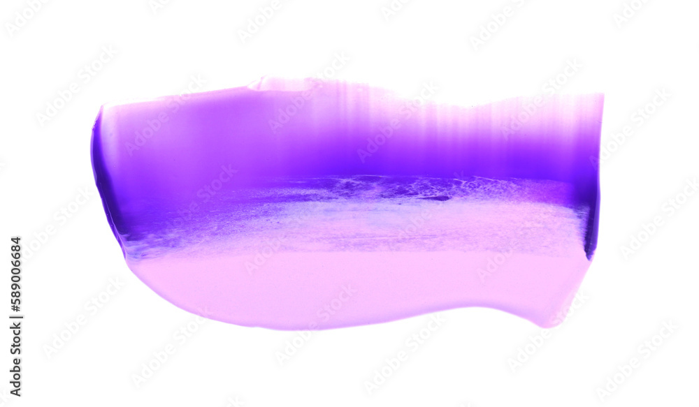 Pink and purple paint samples on white background, top view Pink and purple paint samples on white background, top view