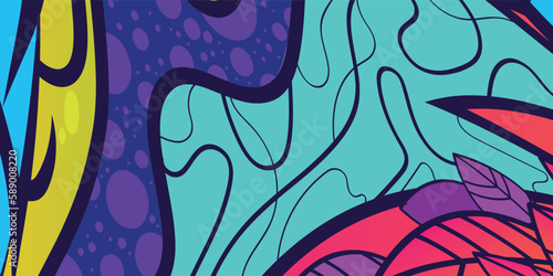 Vector Abstract colorful design graffitti texture pattern ink paint summer texture creative decoration graphic