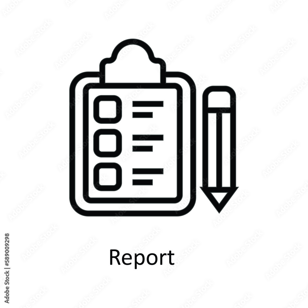 Report Vector outline Icons. Simple stock illustration stock Report Vector outline Icons. Simple stock illustration stock