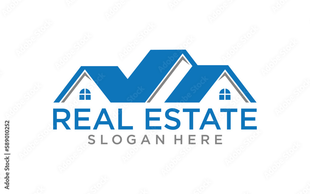 Real estate logo design. Construction Architecture Building Logo Design Template