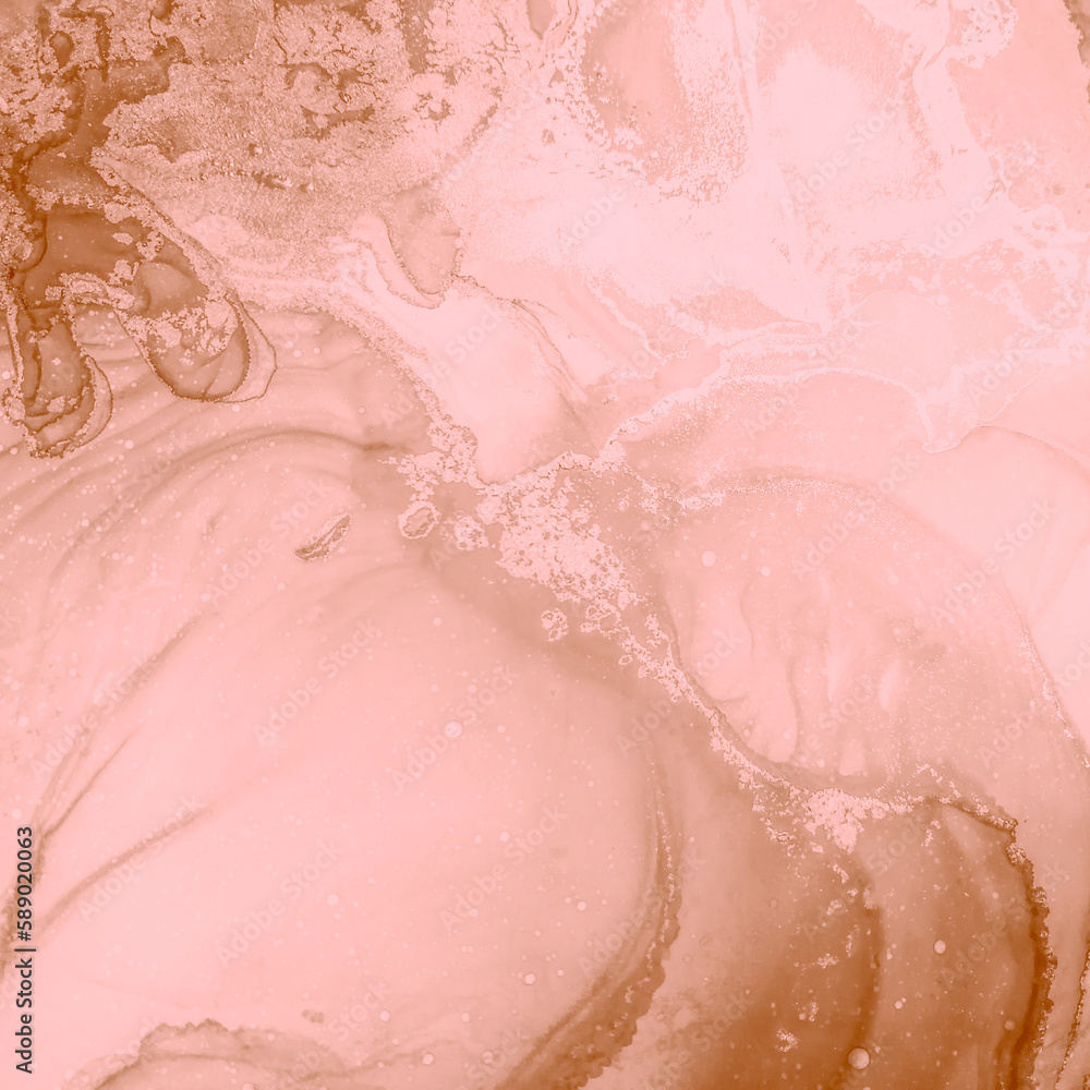 Fototapeta premium Alcohol Inks. Ink Oil Paper. Pale Color Liquid.