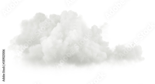 Smooth fluffy cloud explode shapes cut out backgrounds 3d rendering png