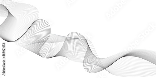 Abstract grey smooth element swoosh speed wave modern stream background. Abstract wave line for banner, wallpaper background with wave design. Vector illustration