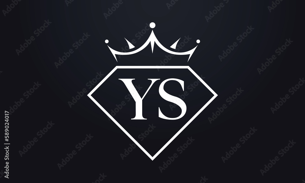 Diamond crown vector. Luxury queen logo for jewelry vector with letters Diamond crown vector. Luxury queen logo for jewelry vector with letters