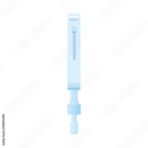 Dental Steel Left Angle Matrix. Dental Oral Tool. Modern Flat Vector Illustration.
