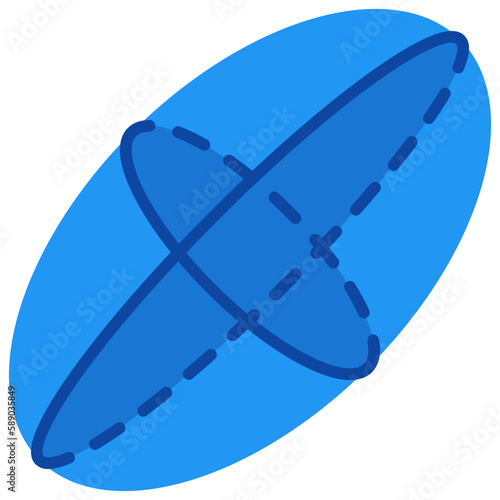 Tableau sur toile ellipsoid flat icon