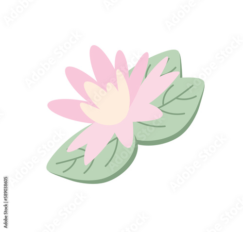 Concept Spa salon flower lily. This flat illustration concept is designed for use in web design and other digital applications, specifically for a spa salon. Vector illustration.