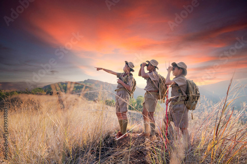 Fotografie a Scout Reserve Team at Jungle Camp, Boy Scout America