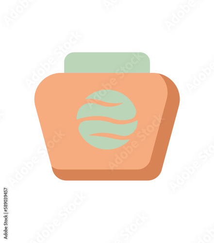 Concept Spa salon cream jar. This flat illustration concept is designed for use in web design and other digital applications, specifically for a spa salon. Vector illustration.