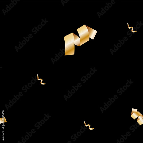 Seamless pattern golden serpentine on a black background. EPS10 vector