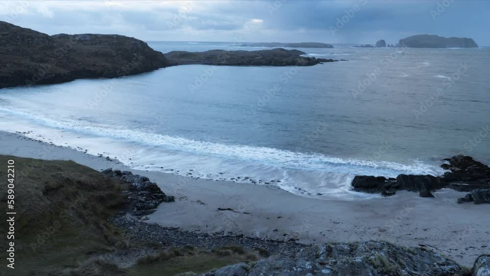 Dollying time lapse of the tide rising at Bosta Beach, part of the Isle of Lewis on the Outer Hebrides of Scotland. Dollying time lapse of the tide rising at Bosta Beach, part of the Isle of Lewis on the Outer Hebrides of Scotland.