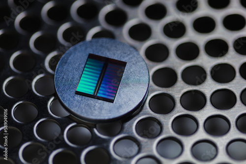 microchip on steel platform micro solar panel part electronics
