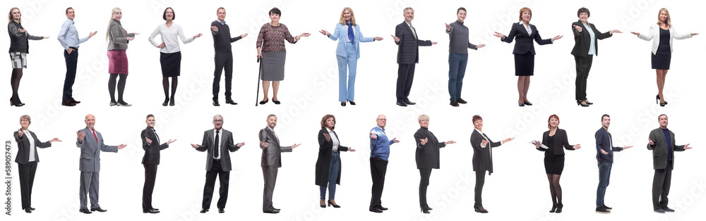 group of successful business people isolated on white group of successful business people isolated on white