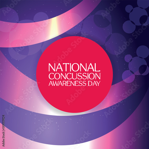 national concussion awareness day. Design suitable for greeting card poster and banner