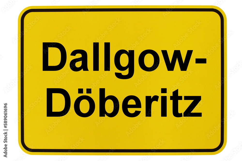 Illustration eines Ortsschildes der Gemeinde Dallgow-Döberitz in Brandenburg