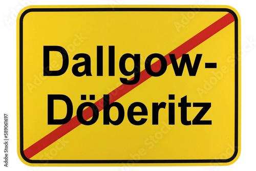 Illustration eines Ortsschildes der Gemeinde Dallgow-Döberitz in Brandenburg