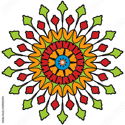 Mandala spiritual symbol isolated on white background. Indian ornament. Elements for design greeting card, invitation, tattoo, yoga and spa symbol stock 