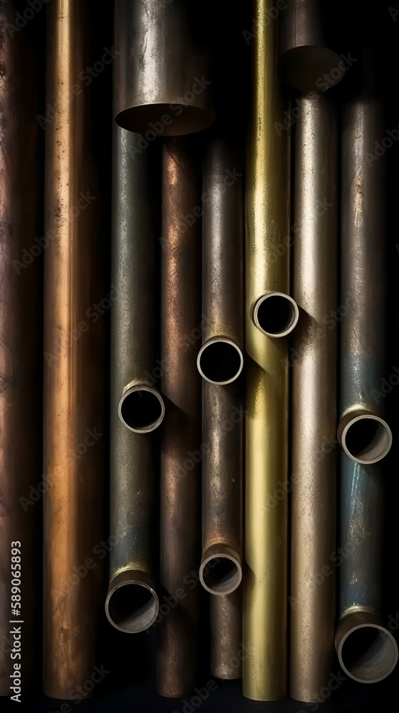 texture, pipes, from different metals, texture, pipes, from different metals,