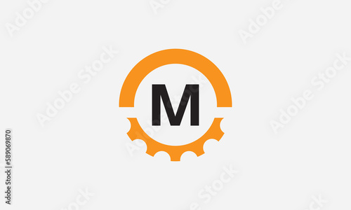 Engineering logo, gears and wrench with letter, logo design. Wrench service industry, industrial and mechanical symbol design. Gear Circle icon design.