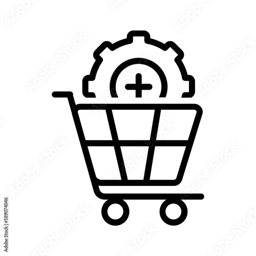 Black icon for Procurement